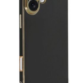 iPhone 16 Kılıf Volet Silikon - Siyah-(5796)