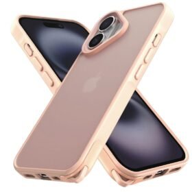 iPhone 16 Kılıf Elegant Kapak - Pudra-(5796)