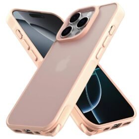 iPhone 16 Pro Kılıf Elegant Kapak - Pudra-(5796)