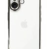 iPhone 16 Kılıf Lensli Silikon - Gümüş-(5796)