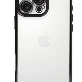 iPhone 16 Pro Max Kılıf Lensli Silikon - Siyah-(5796)