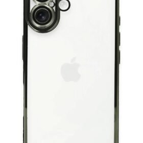 iPhone 16 Plus Kılıf Lensli Silikon - Yeşil-(5796)