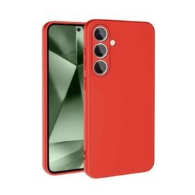 Samsung Galaxy S24 FE Kılıf Nano içi Kadife Silikon - Kırmızı-(5796)