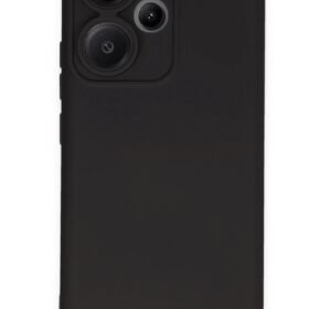 Xiaomi Redmi Note 13 Pro Plus Kılıf Nano içi Kadife Silikon - Siyah-(5796)