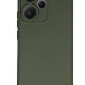 Xiaomi Redmi Note 13 Pro Plus Kılıf Nano içi Kadife Silikon - Koyu Yeşil-(5796)