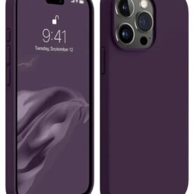 iPhone 15 Pro Max Kılıf First Silikon - Mürdüm-(5796)