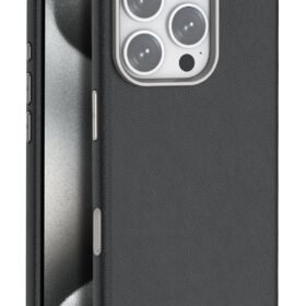 iPhone 16 Pro Max Wonder Deri Magsafe Kapak - Siyah-(5796)