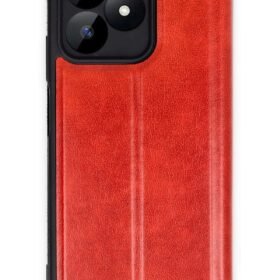 Realme Note 50 4G Kılıf Flip Cover - Kırmızı-(5796)