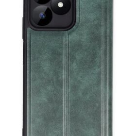Realme Note 50 4G Kılıf Flip Cover - Koyu Yeşil-(5796)