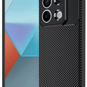 Xiaomi Redmi Note 13 Pro 4G Kılıf Auto Focus Karbon Kapak - Siyah-(5796)