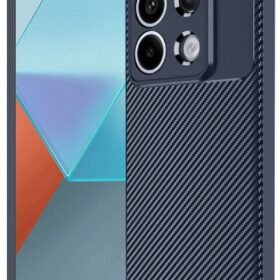 Xiaomi Redmi Note 13 Pro 4G Kılıf Auto Focus Karbon Kapak - Lacivert-(5796)