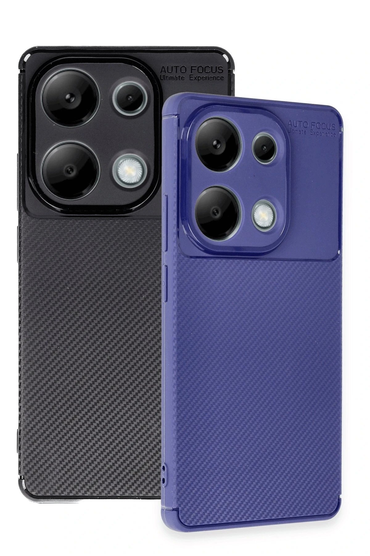 Xiaomi Redmi Note 13 Pro 4G Kılıf Auto Focus Karbon Kapak - Lacivert-(5796) - Görsel 3