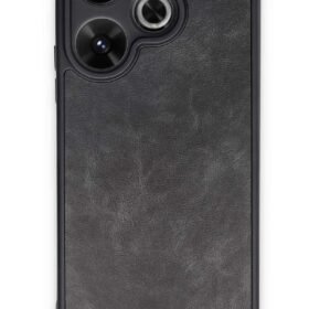 Xiaomi Redmi 13 4G Kılıf Aras Deri Kapak - Siyah-(5796)