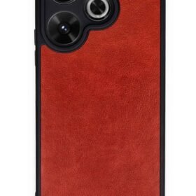 Xiaomi Redmi 13 4G Kılıf Aras Deri Kapak - Kırmızı-(5796)