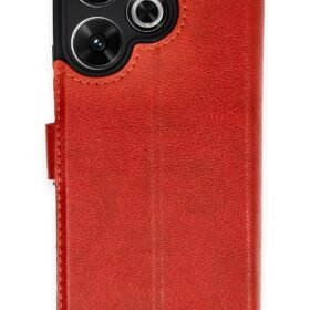 Xiaomi Redmi 13 4G Kılıf Trend S Plus Kapaklı Kılıf - Kırmızı-(5796)