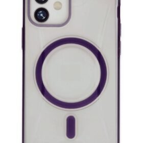 iPhone 11 Hilton Magsafe Kapak - Derin Mor-(5796)