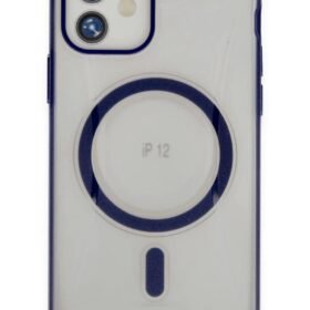 iPhone 12 Hilton Magsafe Kapak - Lacivert-(5796)