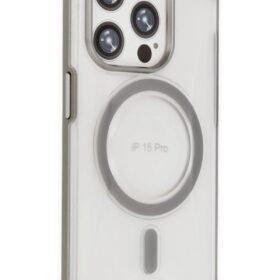 iPhone 15 Pro Hilton Magsafe Kapak - Titan Gri-(5796)
