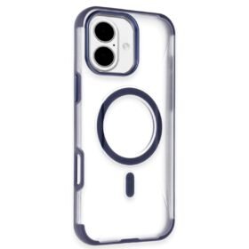 iPhone 16 Hilton Magsafe Kapak - Lacivert-(5796)