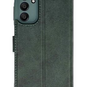 Samsung Galaxy M15 Kılıf Trend S Plus Kapaklı Kılıf - Yeşil-(5796)