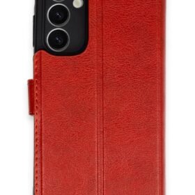 Samsung Galaxy A25 5G Kılıf Trend S Plus Kapaklı Kılıf - Kırmızı-(5796)