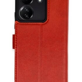 Xiaomi Redmi 13C Kılıf Trend S Plus Kapaklı Kılıf - Kırmızı-(5796)