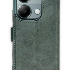 Xiaomi Redmi Note 13 Pro 4G Kılıf Trend S Plus Kapaklı Kılıf - Yeşil-(5796)