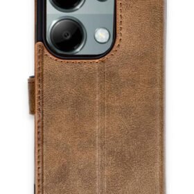 Xiaomi Redmi Note 13 Pro 4G Kılıf Trend S Plus Kapaklı Kılıf - Taba-(5796)