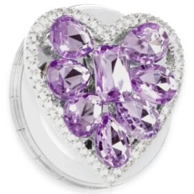 Kickstand Taşlı Magsafe Stand - Mor-(5796)