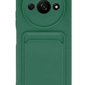 Xiaomi Redmi A3 4G Kılıf Kelvin Kartvizitli Silikon - Koyu Yeşil-(5796)