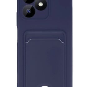 Realme Note 50 4G Kılıf Kelvin Kartvizitli Silikon - Lacivert-(5796)