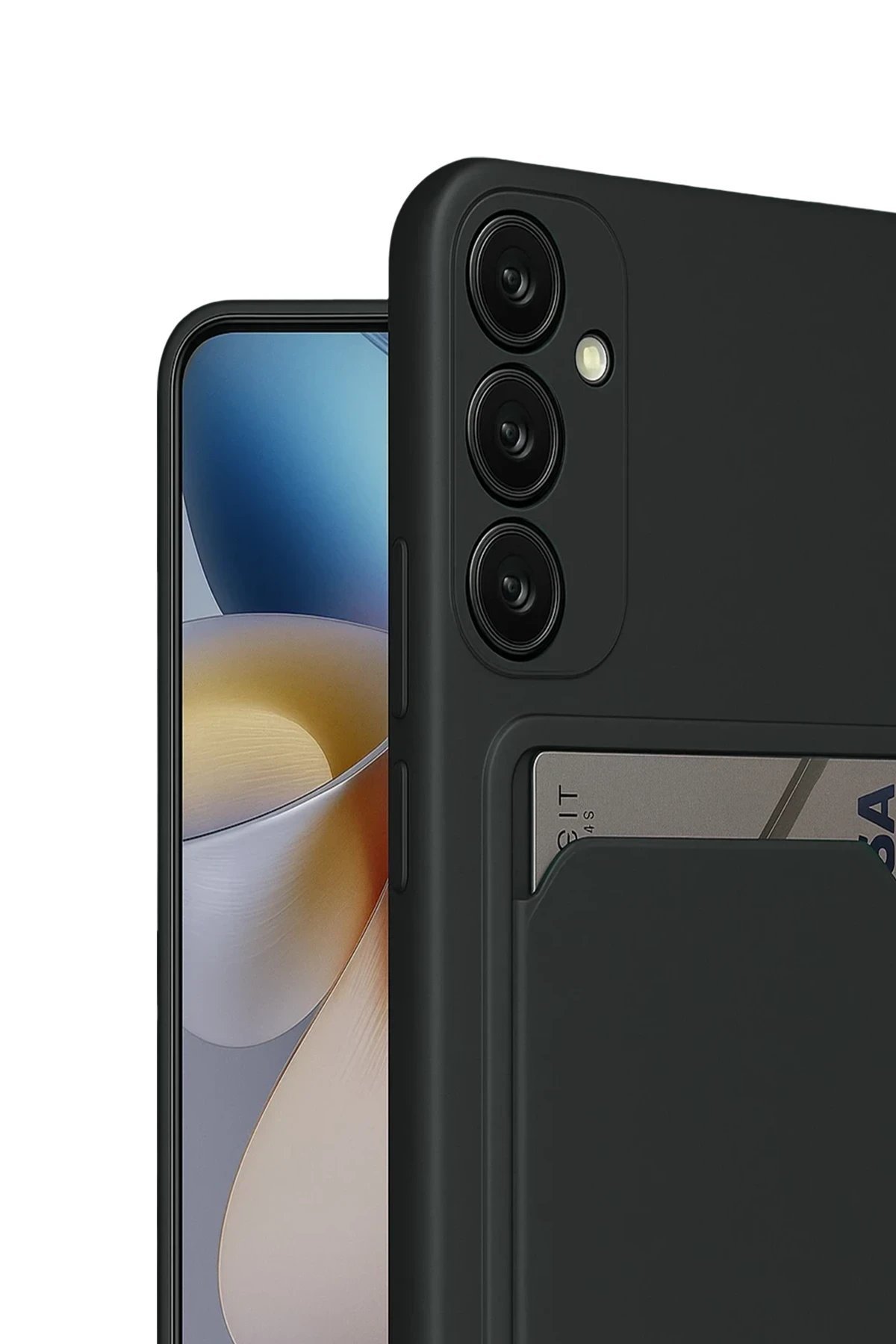 Samsung Galaxy S24 FE Kılıf Kelvin Kartvizitli Silikon - Siyah-(5796) - Görsel 5