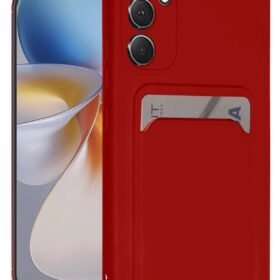 Samsung Galaxy S24 FE Kılıf Kelvin Kartvizitli Silikon - Kırmızı-(5796)