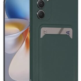 Samsung Galaxy S24 FE Kılıf Kelvin Kartvizitli Silikon - Koyu Yeşil-(5796)