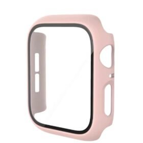 Apple Watch 41mm Camlı Kasa Ekran Koruyucu - Pembe-(5796)