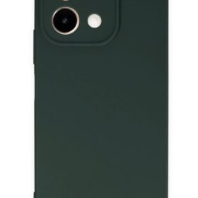 Vivo Y28 Kılıf First Silikon - Koyu Yeşil-(5796)