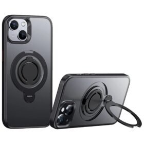 iPhone 15 Avatar 360 Dönen Magsafe Kapak - Siyah-(5796)