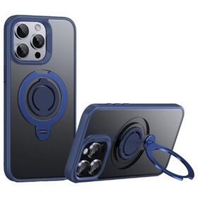 iPhone 15 Pro Max Avatar 360 Dönen Magsafe Kapak - Lacivert-(5796)