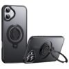 iPhone 16 Plus Avatar 360 Dönen Magsafe Kapak - Siyah-(5796)