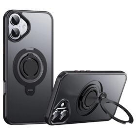 iPhone 16 Plus Avatar 360 Dönen Magsafe Kapak - Siyah-(5796)