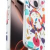iPhone 15 Flower Series Magsafe Kapak - Beyaz-(5796)