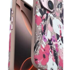 iPhone 15 Plus Flower Series Magsafe Kapak - Pembe-(5796)