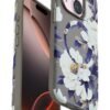 iPhone 15 Plus Flower Series Magsafe Kapak - Gri-(5796)