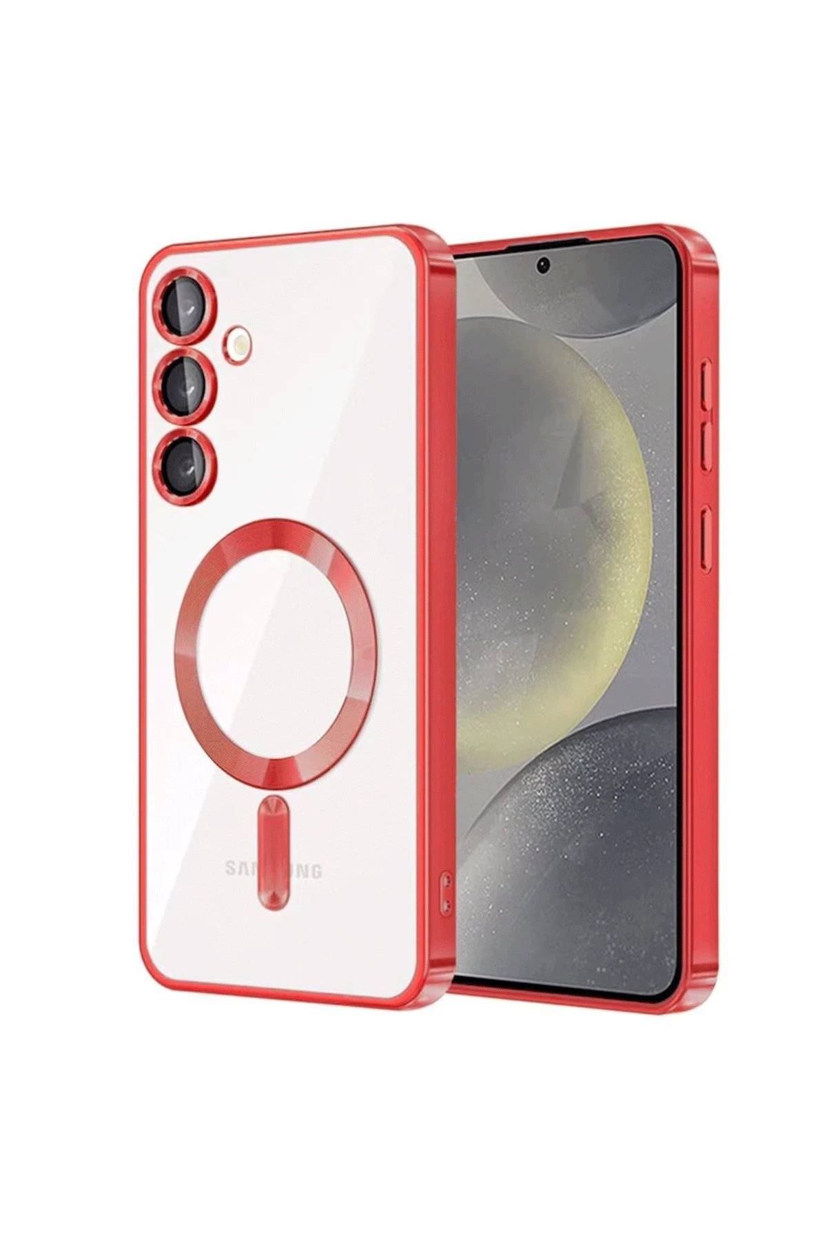 Samsung Galaxy S24 Kılıf Kross Magneticsafe Kapak - Kırmızı-(5796)