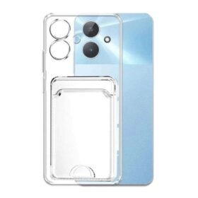 Realme Note 60 Kılıf Kart Şeffaf Silikon - Şeffaf-(5796)