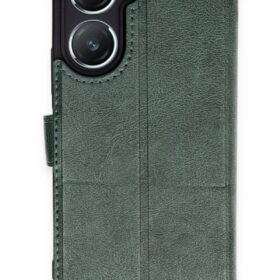 Vivo Y18 Kılıf Trend S Plus Kapaklı Kılıf - Yeşil-(5796)