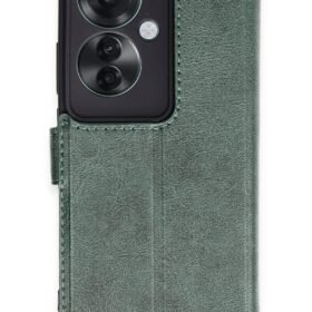 Oppo Reno 11F Kılıf Trend S Plus Kapaklı Kılıf - Yeşil-(5796)