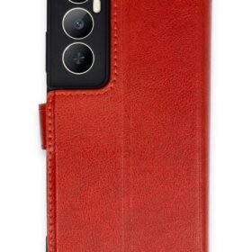 Realme C65 Kılıf Trend S Plus Kapaklı Kılıf - Kırmızı-(5796)