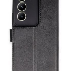 Vivo V30 Lite 4G Kılıf Trend S Plus Kapaklı Kılıf - Siyah-(5796)