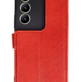 Vivo V30 Lite 4G Kılıf Trend S Plus Kapaklı Kılıf - Kırmızı-(5796)